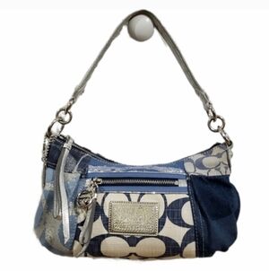 👜 Coach Poppy Denim Patchwork Bag Y2K Shoulder Bag